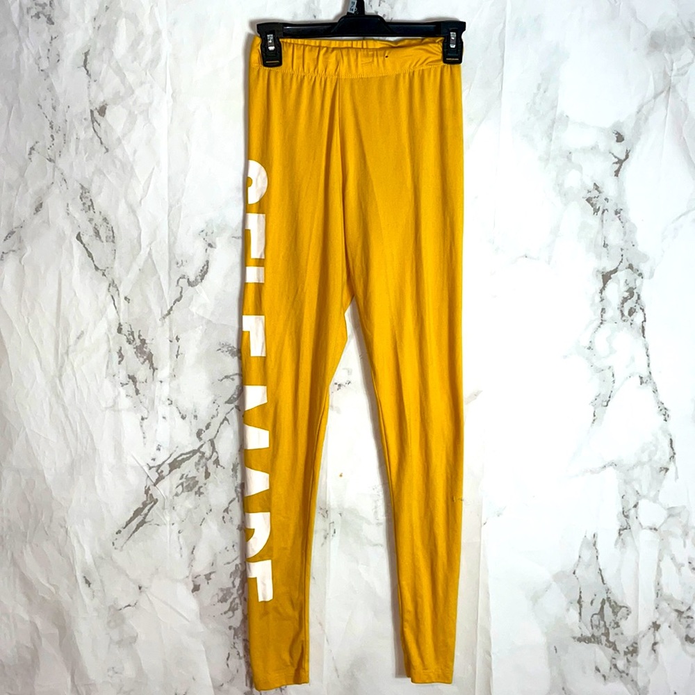 Rue 21 yellow self made leggings z8 - Picture 1 of 5